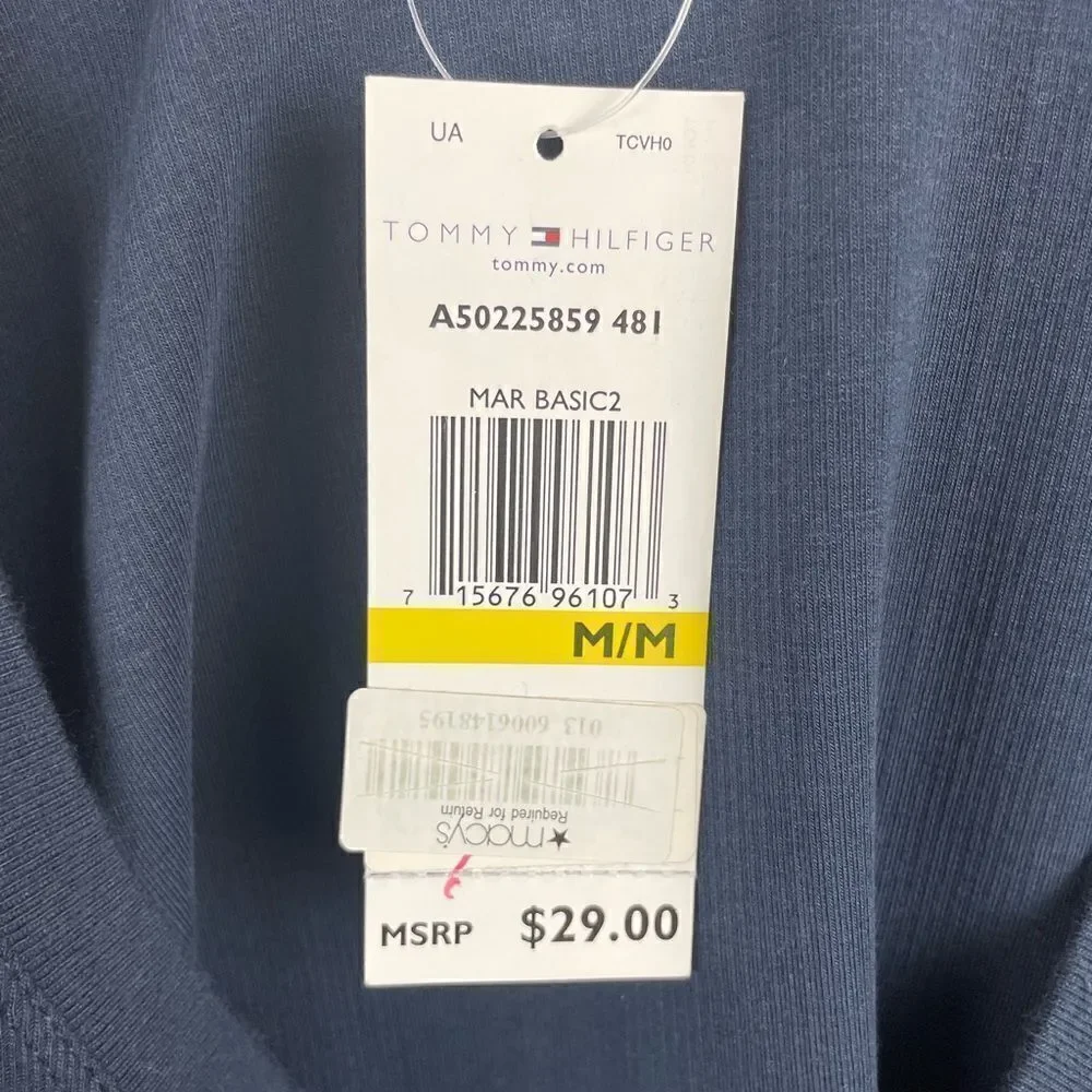 NWT Tommy Hilfiger Navy Blue V-Neck Top Size M